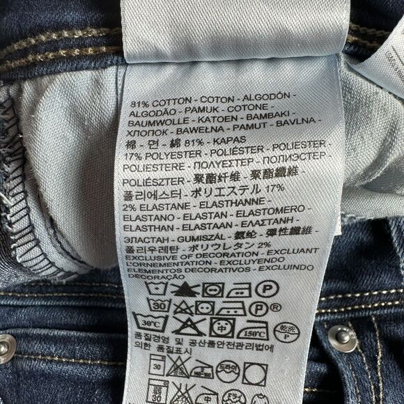 Levi's MID RISE SKINNY Womens Size 12 Blue Jeans Denim Capri Crop Pants 30X24 - Picture 10 of 11